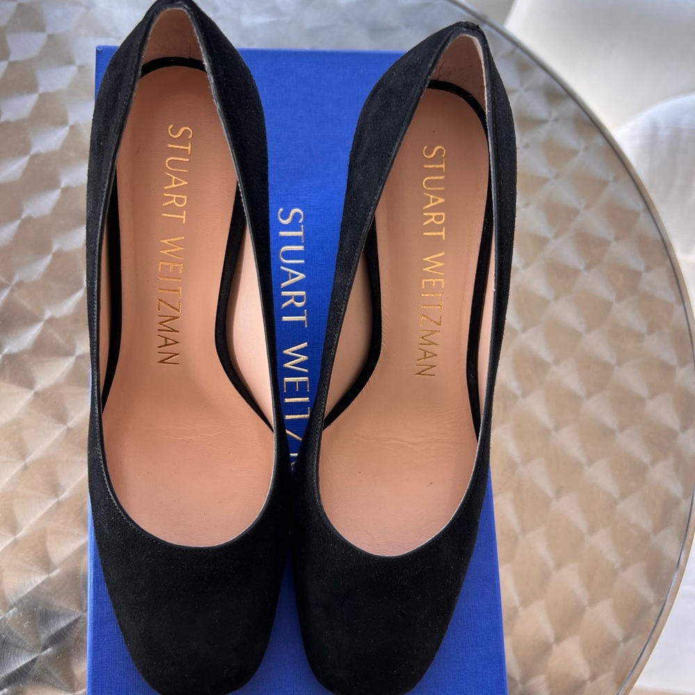 Stuart Weitzman Suede Dottie 60 Heels